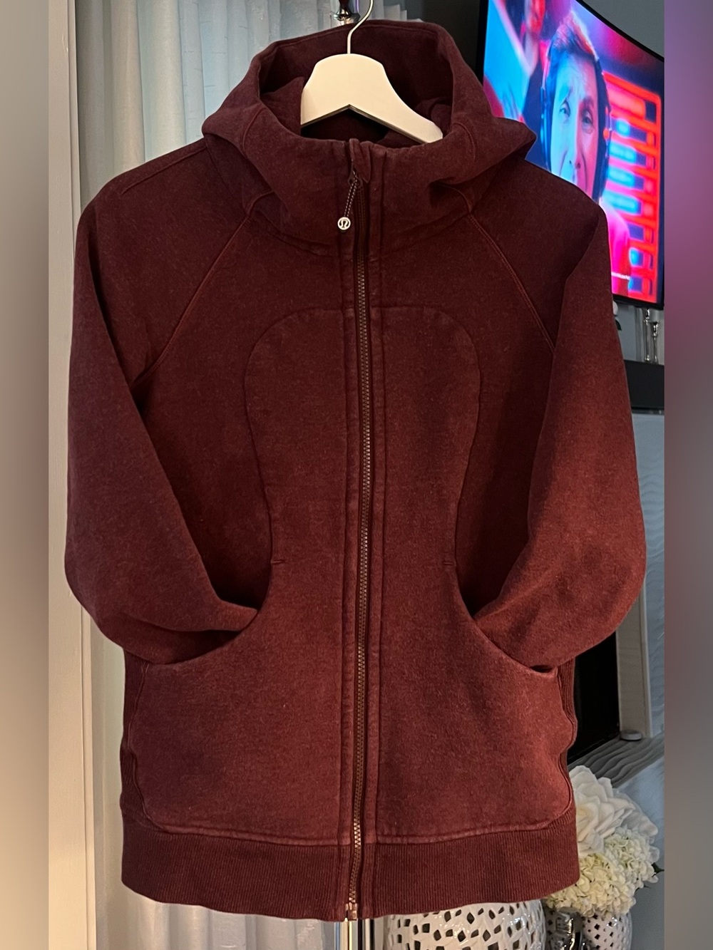 lululemon athletica Women's Maroon Full-Zip Hoodie Jacket